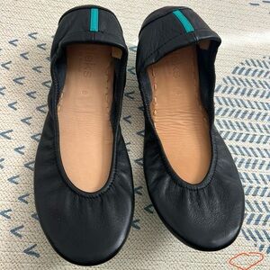 Tieks Matte Black Flats size 8
